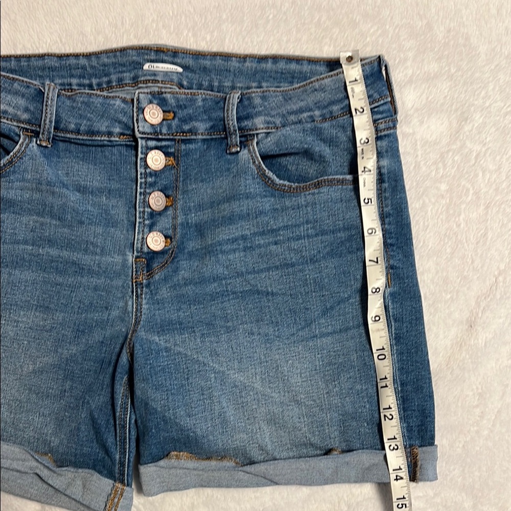 Old Navy Blue Jean Shorts with Vintage Fade - Picture 4 of 8